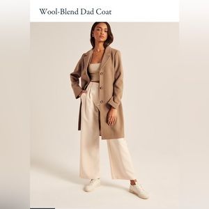 Abercrombie wool blend dad coat